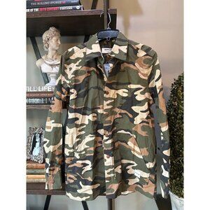 Caterpillar Workwear Snap Front Shirt Jacket Shacket Camo Mens Size Small